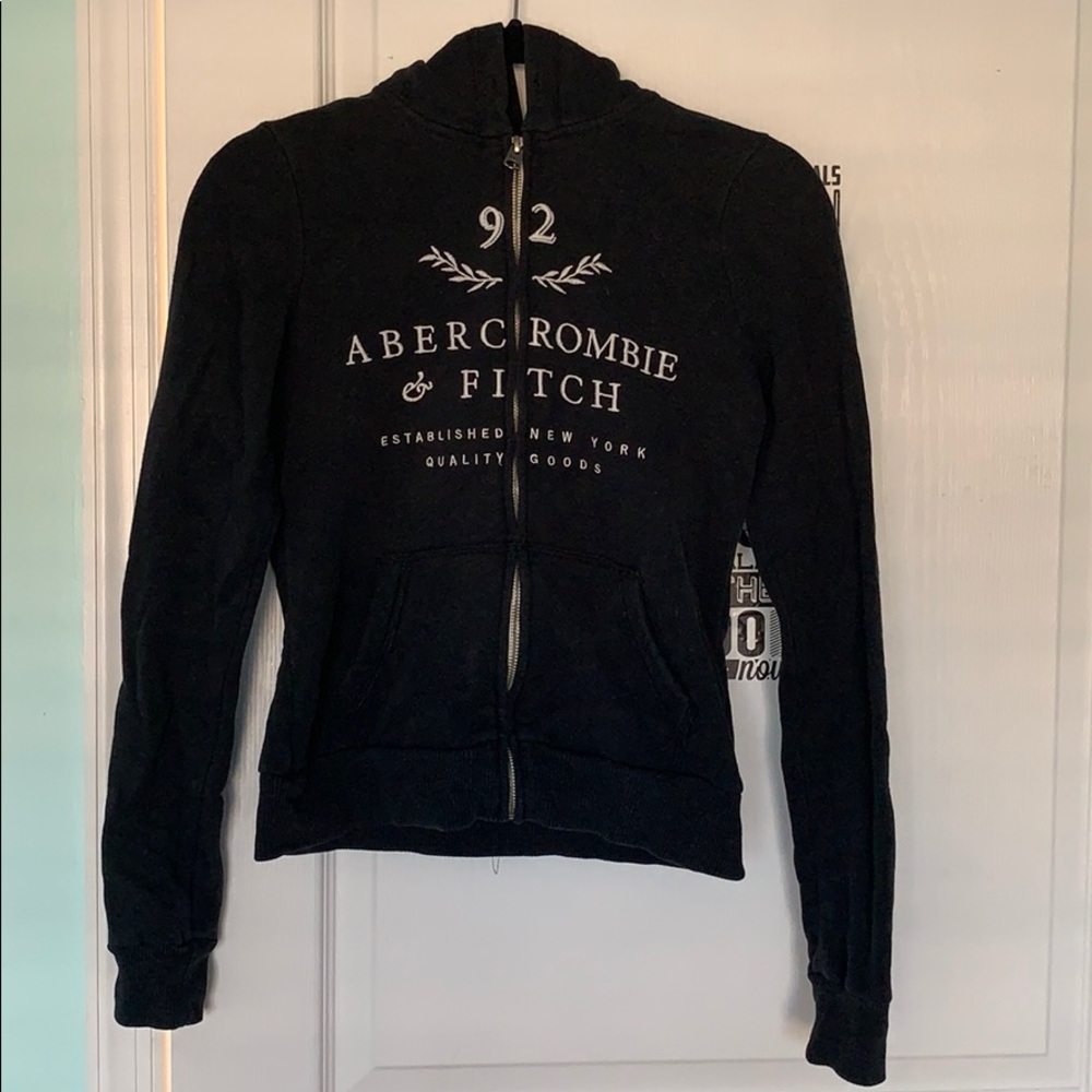 Abercrombie & Fitch Black Full-Zip Hoodie - Picture 1 of 4